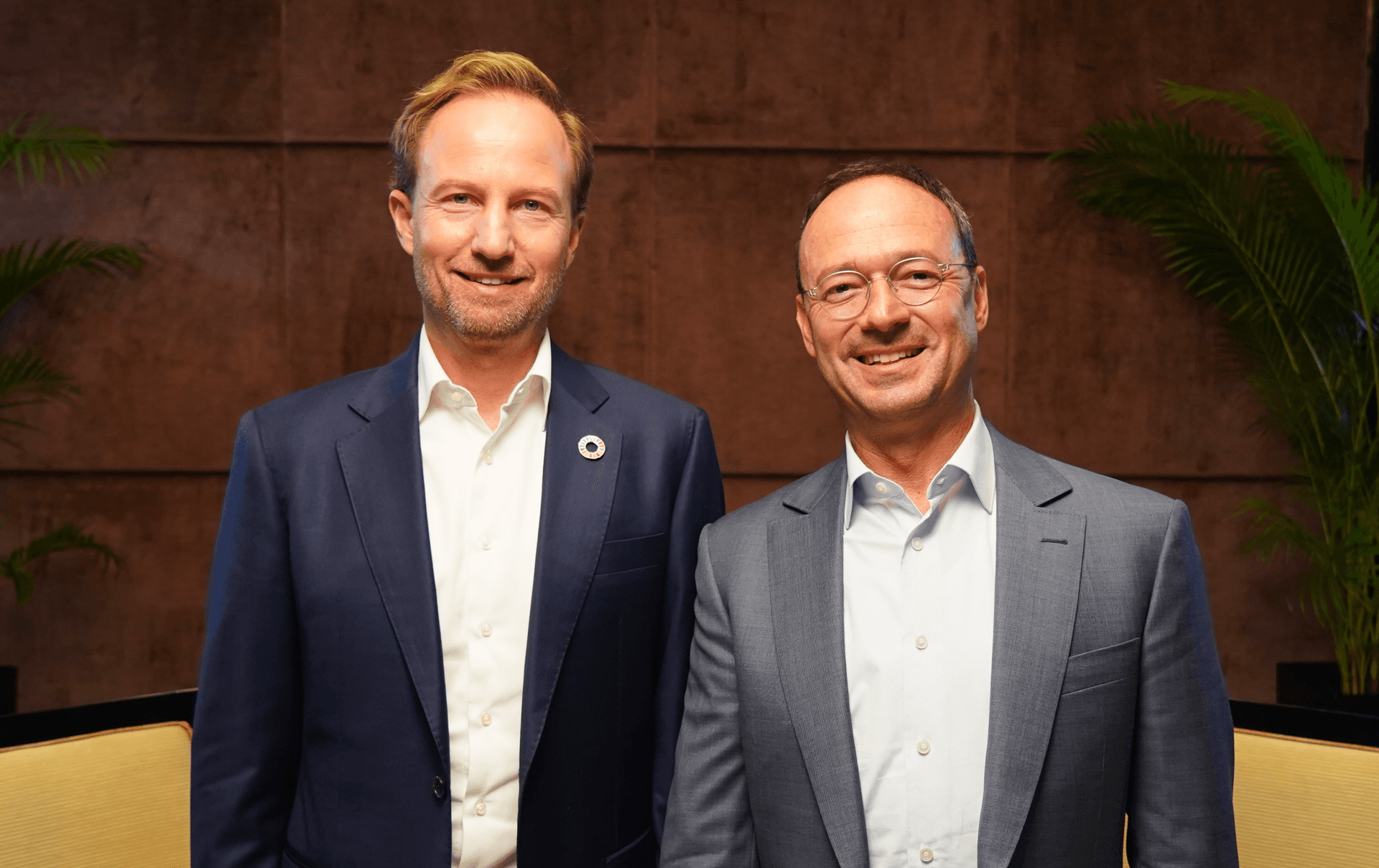 Christian Sinding, left, Jean Eric Salata, right