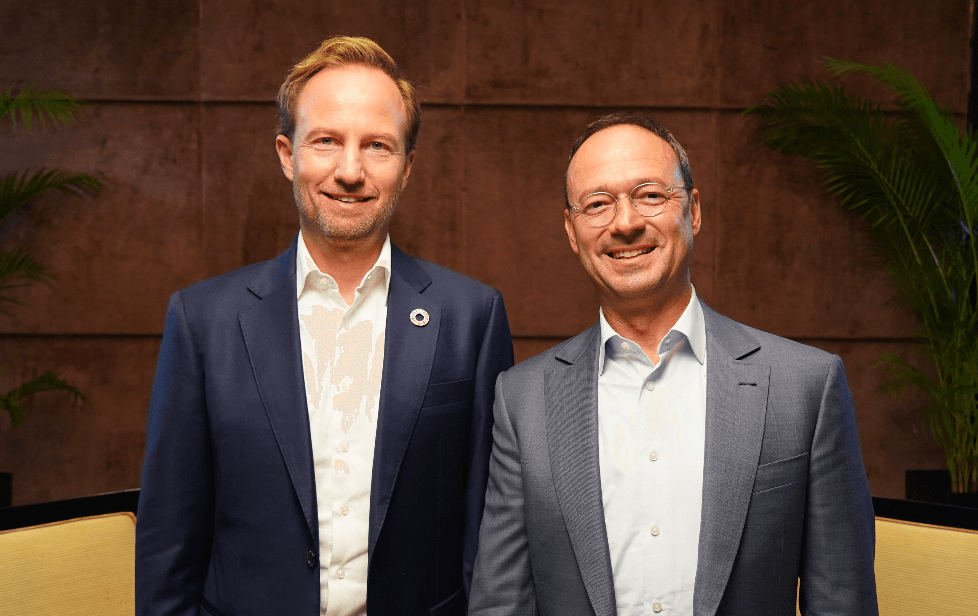 Christian Sinding, left, Jean Eric Salata, right